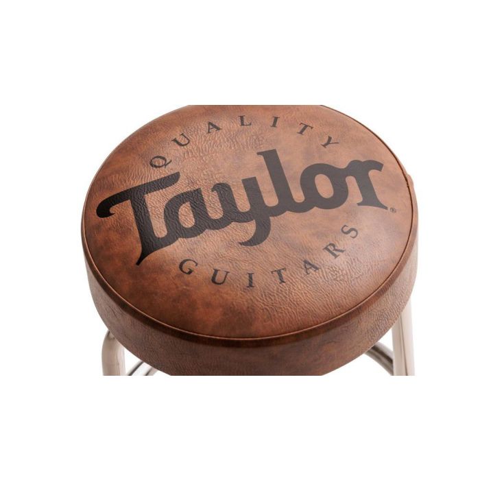 Taylor Deluxe 30" Bar Stool, Brown seat closeup
