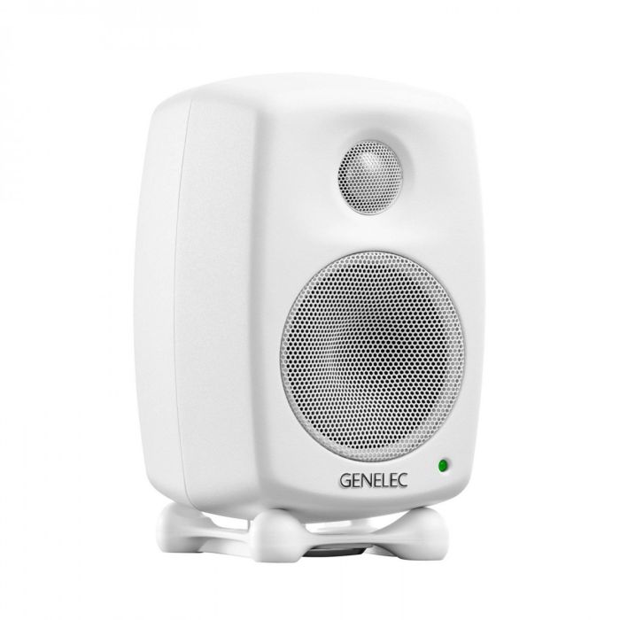 Genelec 8010A Compact 2-way Active Monitor, White Angled