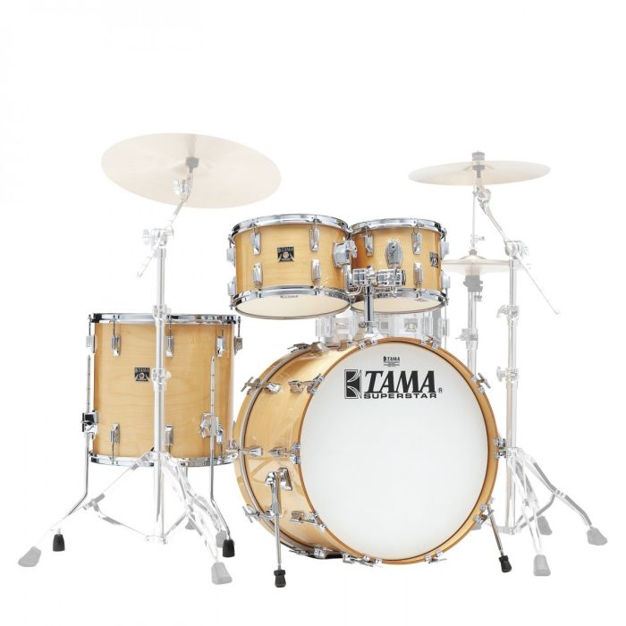 Tama Superstar 4pc Drum Shell Kit - 22x14 BD 10x8 TT 12x8 TT 16x16 FT With MTH800 Double Tom Holder - Super Maple front