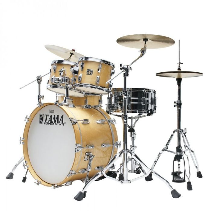 Tama Superstar 4pc Drum Shell Kit - 22x14 BD 10x8 TT 12x8 TT 16x16 FT With MTH800 Double Tom Holder - Super Maple side