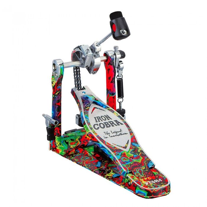 Tama Iron Cobra 900 Marble Psychedelic Rainbow Power Glide Single Pedal w/Carrying Case