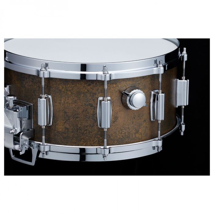 Tama Mastercraft The Bell Brass 14x6.5 Snare Drum featuring 3mm Seamless Bell Brass Shell one touch