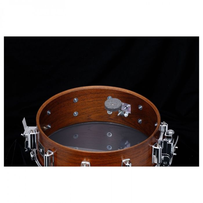 Tama Mastercraft Rosewood 14x5 Snare Drum featuring 7.5mm, 15ply All Rosewood Shell inner shell
