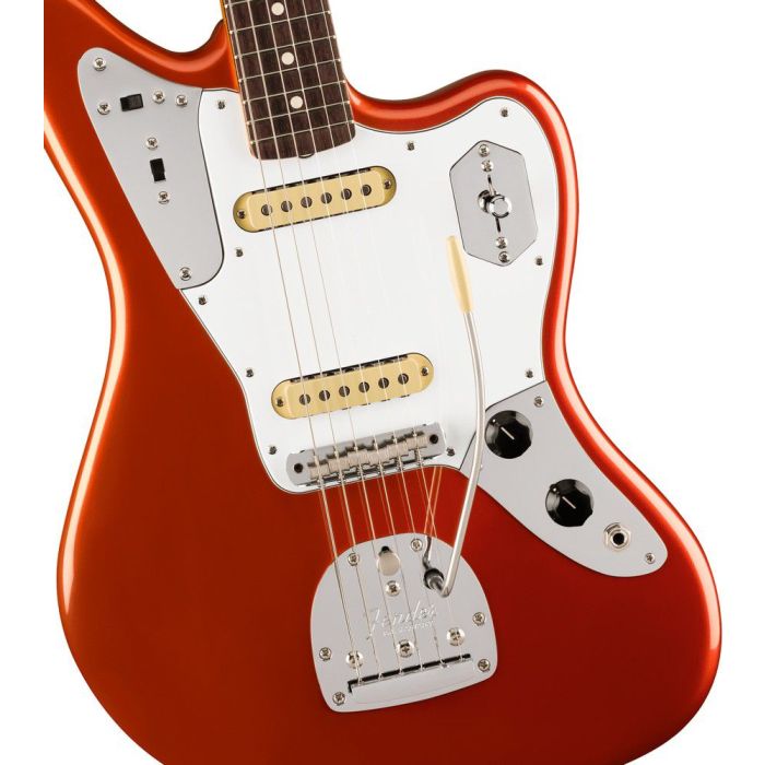 Fender Johnny Marr Jaguar Electric Guitar, Metallic KO body closeup