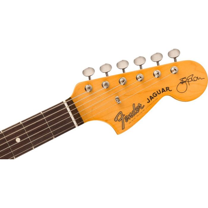 Fender Johnny Marr Jaguar Electric Guitar, Metallic KO headstock front