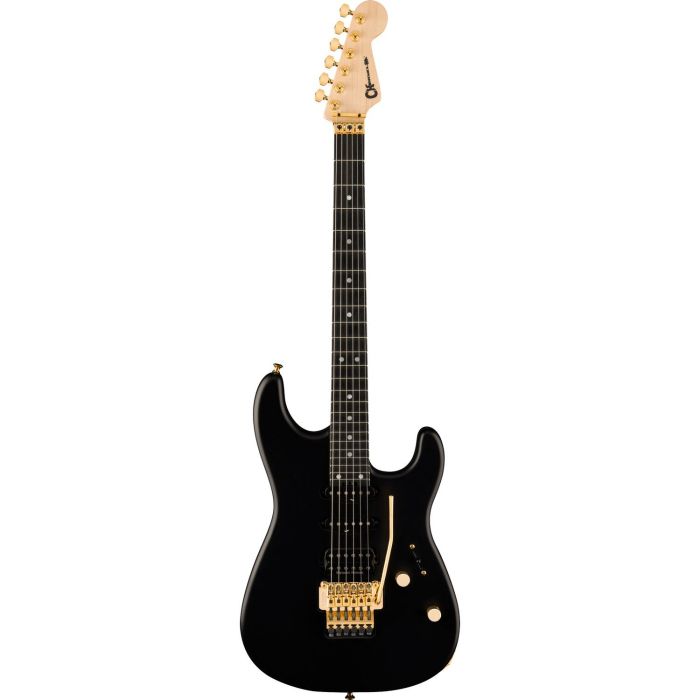 Charvel MJ SD1 24 HSS FR Satin Black Electric Guitar, front view