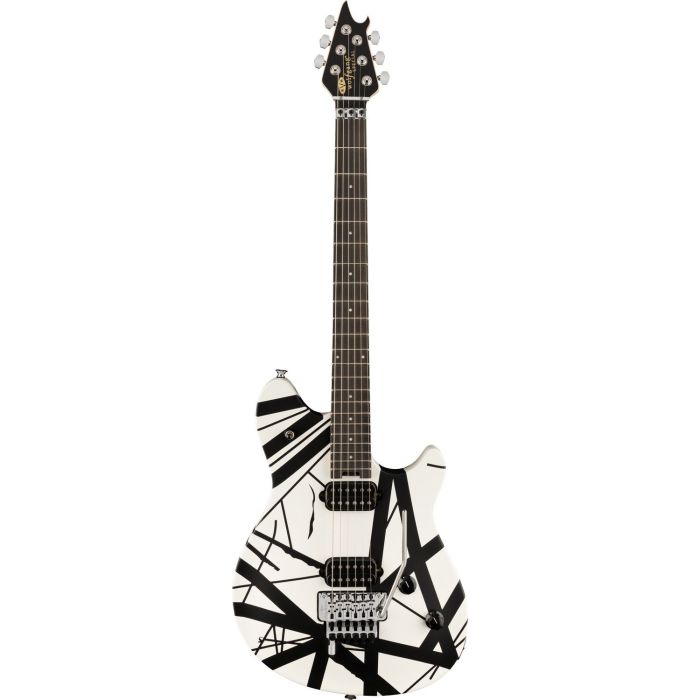 EVH Wolfgang Special w Gig Bag Black and White Electric Guitar, front view