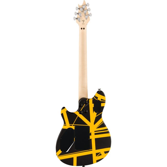EVH Wolfgang Special w Gig Bag Black and Yellow Electric Guitar, rear view