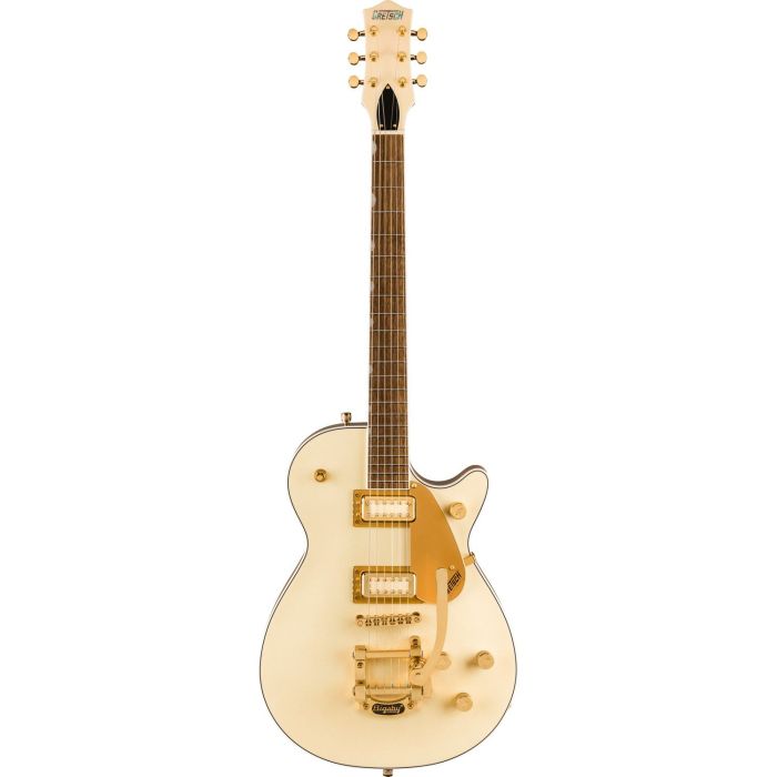 Gretsch Electromatic LTD Pristine JET White Gold Electric Guitar, front view