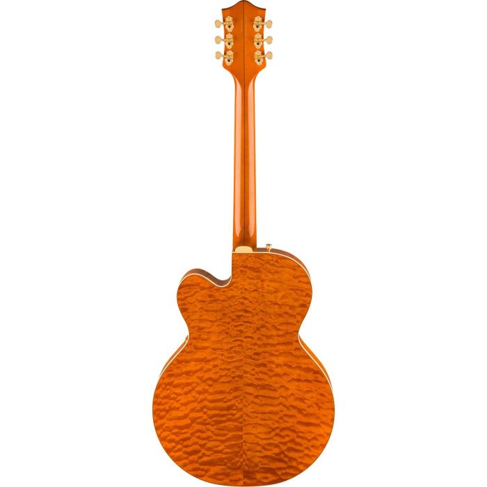 Gretsch FSR G6120TGQM 56 LTD QLT CHET RUO WC Roundup Orange Stain Guitar, rear view