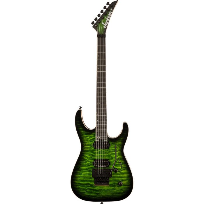 Jackson Pro Plus Series Dinky DKAQ Emerald Green Electric Guitar, front view