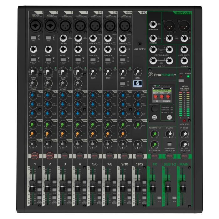 Mackie ProFX12v3+ Analogue USB Mixing Desk With Bluetooth Front
