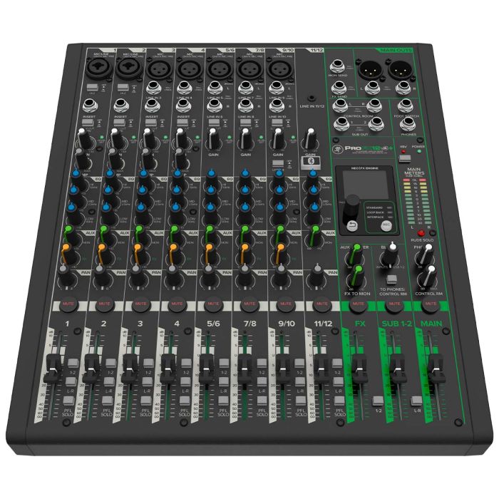 Mackie ProFX12v3+ Analogue USB Mixing Desk With Bluetooth Front Angle