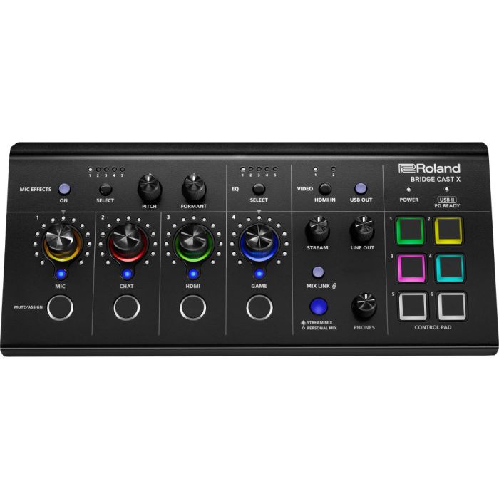 Roland Bridge Cast X Dual Bus Streaming Mixer And Video Capture Front