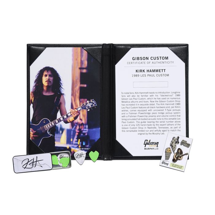 Gibson Les Paul Custom Kirk Hammett Les Paul Ebony, case candy