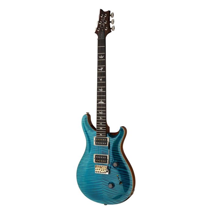 PRS Custom 24 Electric Guitar, Carroll Blue (2024) Angled