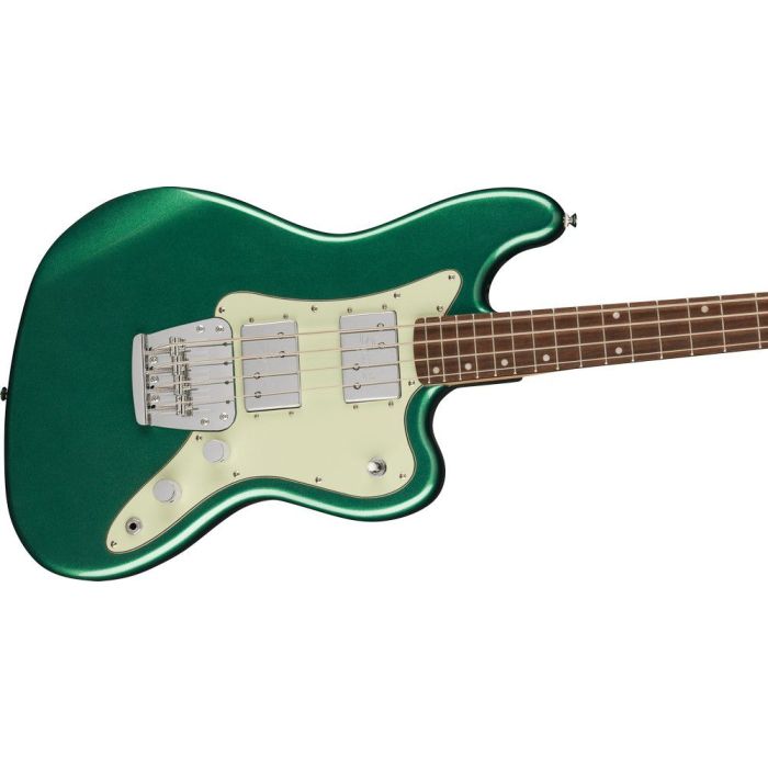 Squier Paranormal Rascal HH LRL MPG Sherwood Green angled view