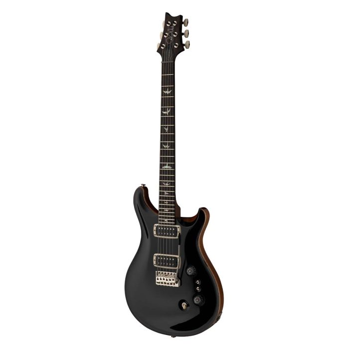 PRS Custom 24-08 Electric Guitar, Black (2024) Angled