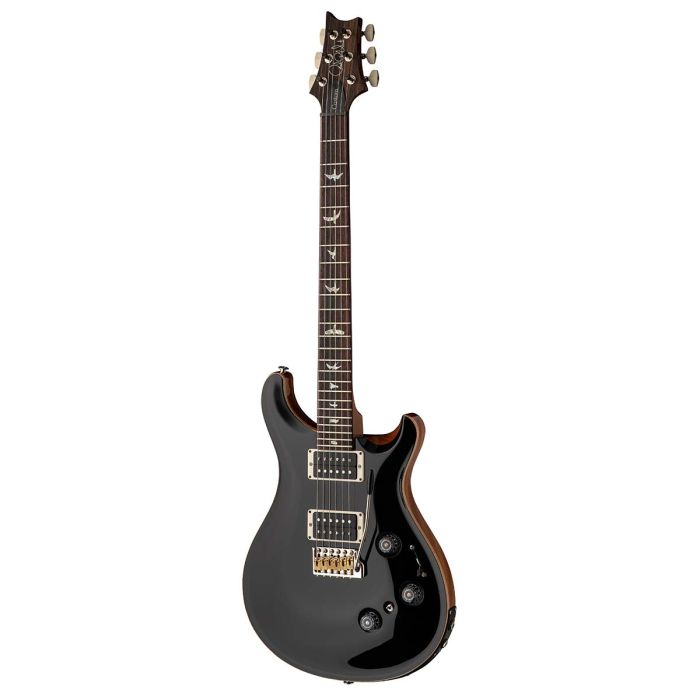 PRS Custom 24 Piezo Electric Guitar, Black (2024) Angled