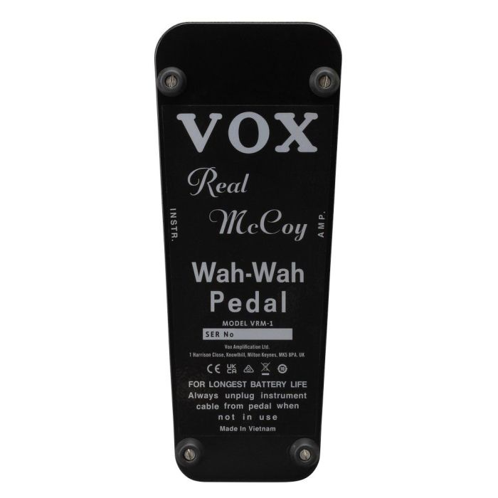 Vox Real McCoy VMR-1 Wah Pedal bottom panel