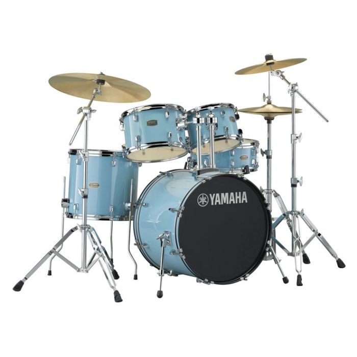 Yamaha Rydeen Gloss Pale Blue 20" Shell Pack Hardware and Cymbals