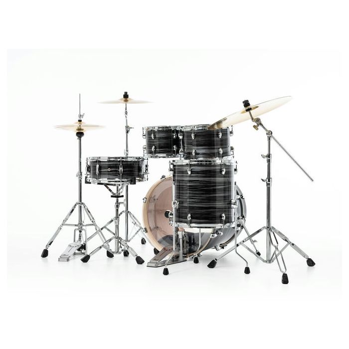 Pearl Export 5 Piece Drum Kit 20" inc HWP-834 and SBR Cymbals Graphite Silver Twist behind side