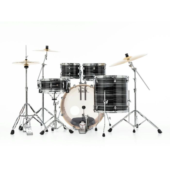 Pearl Export 5 Piece Drum Kit 22" Fusion inc HWP-834 and SBR Cymbals Graphite Silver Twist back