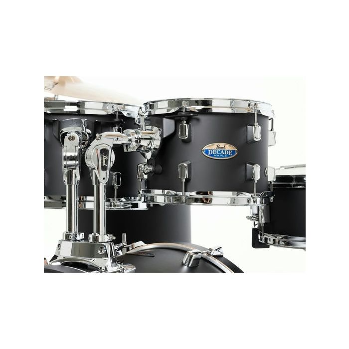Pearl Decade Maple 5 Piece Drum Kit 20" inc HWP-834 Satin Slate Black rack toms