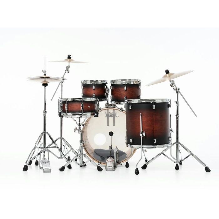 Pearl Decade Maple 5 Piece Drum Kit 22" inc HWP-834 Satin Brown Burst back