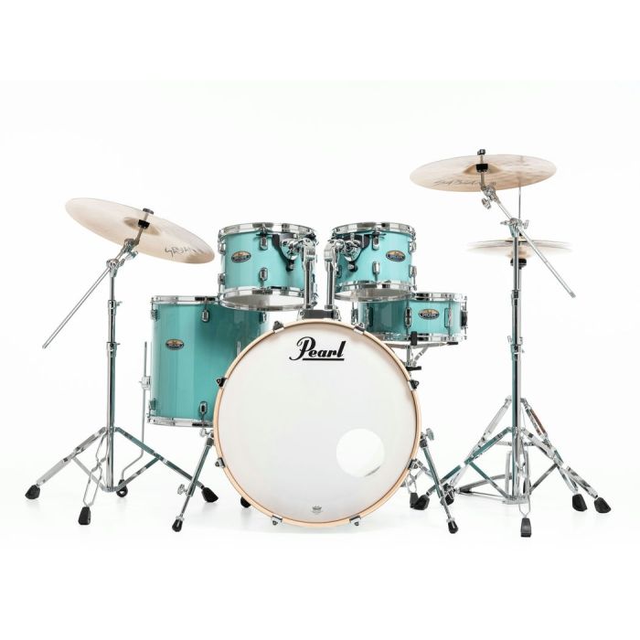 Pearl Decade Maple 5 Piece Drum Kit 22" inc HWP-834 Ice Mint front
