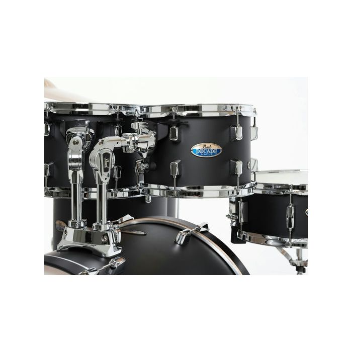 Pearl Decade Maple 6 Piece Drum Kit 22" inc HWP-834 Satin Slate Black rack toms