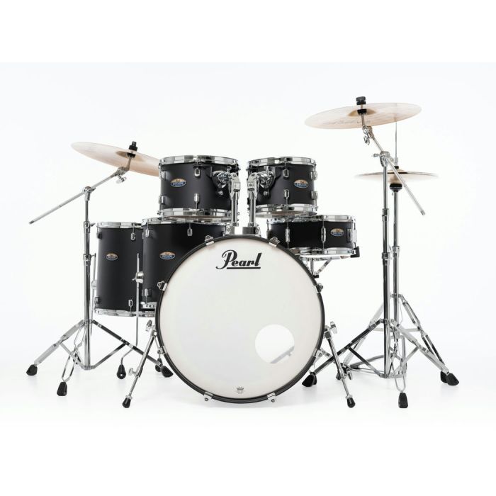 Pearl Decade Maple 6 Piece Drum Kit 22" inc HWP-834 Satin Slate Black front