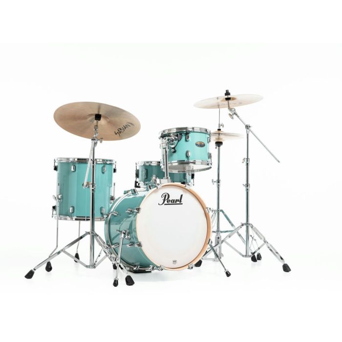 Pearl Decade Maple 4 Piece Drum Kit 18" inc HWP-834 Ice Mint front side