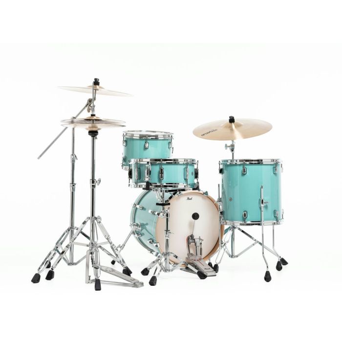 Pearl Decade Maple 4 Piece Drum Kit 18" inc HWP-834 Ice Mint back side