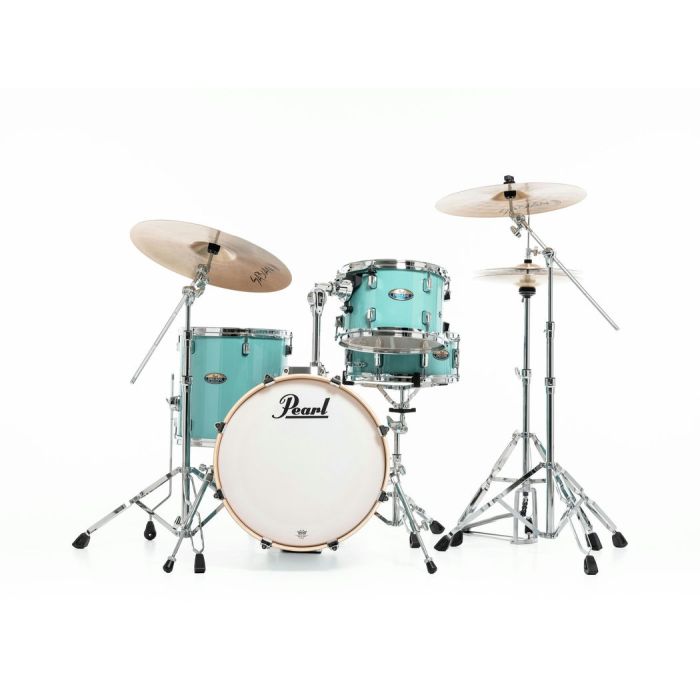 Pearl Decade Maple 4 Piece Drum Kit 18" inc HWP-834 Ice Mint front