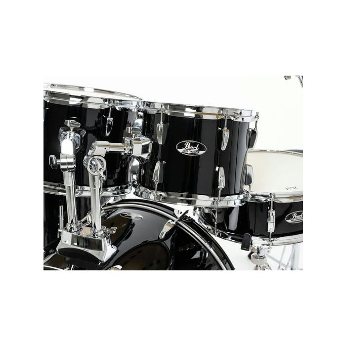 Pearl Roadshow 6 Piece 22" Drum Kit inc HW and Sabian 3 Piece Solar Cymbals Jet Black rack toms