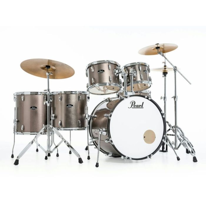 Pearl Roadshow 6pc 22" Drum Kit inc HW and Sabian 3 Piece Solar Cymbals Bronze Metallic front side