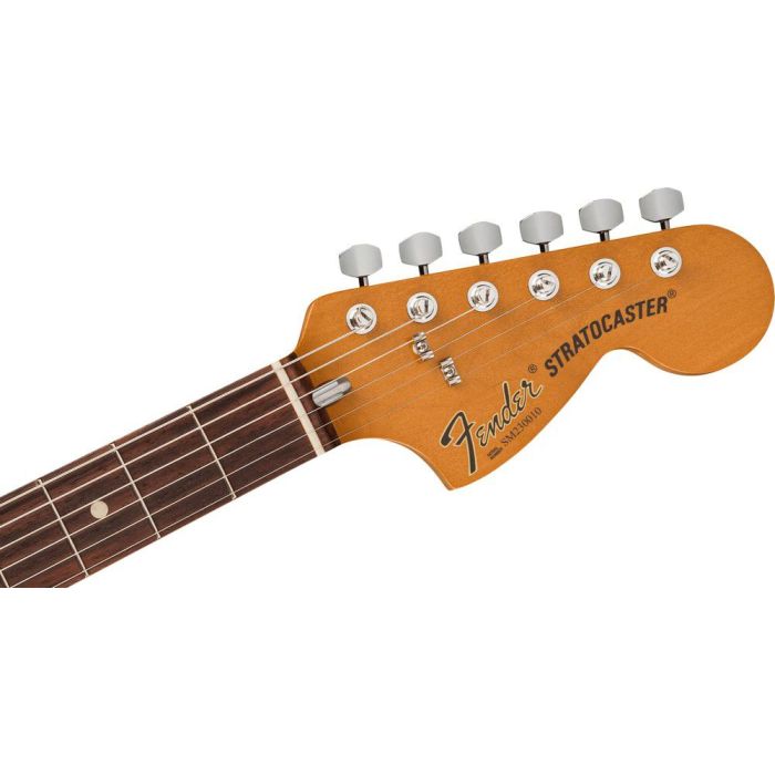 Fender 70th Anniv Vintera II Antigua Stratocaster Rw Antigua, headstock front