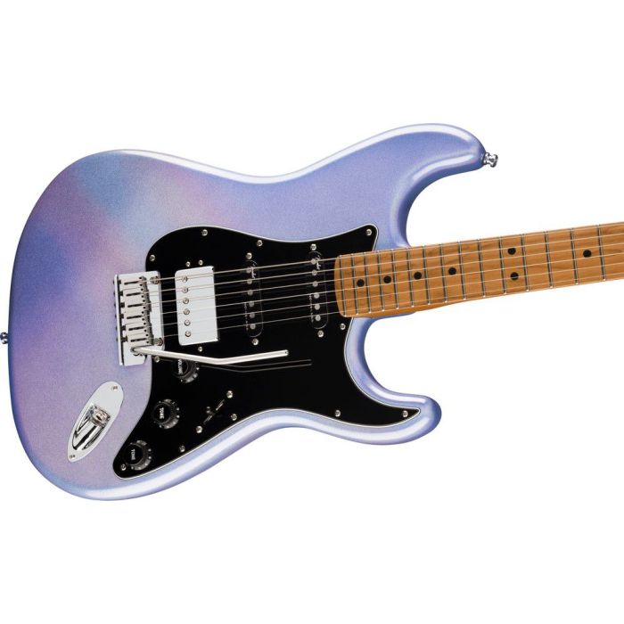 Fender 70th Anniv Ultra Stratocaster HSS Mn Amethyst, body closeup