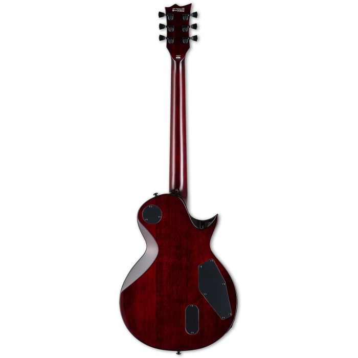 ESP EC-1000 STBC LH Electric Guitar, See-Thru Black Cherry rear view