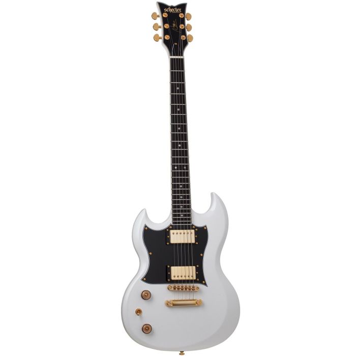 Schecter Zacky Vengeance ZV-H6LLYW66D Left-Handed, White front view