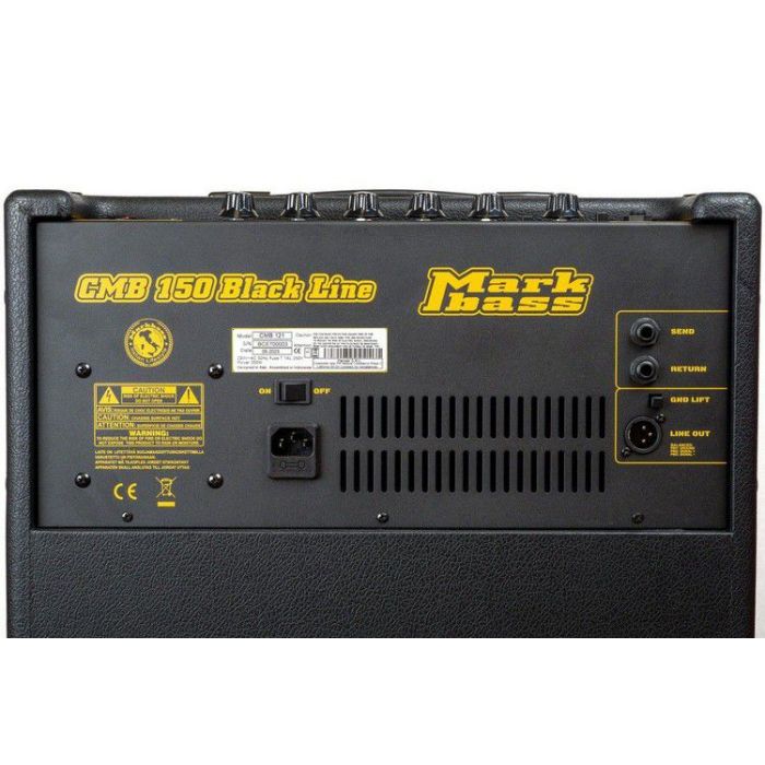 Markbass CMB 151 Black Line 150W 1x15 Bass Amplifier rear view