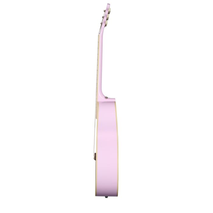 Epiphone J 180 LS Pink, side on view