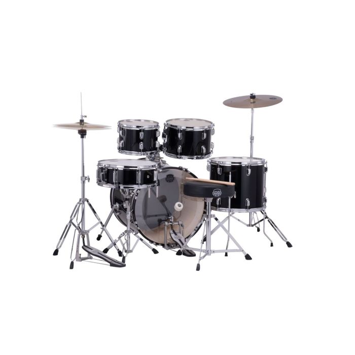Mapex Comet Series Dark Black Kit 20 BD Inc Hardware, Drum Throne and Cymbals back