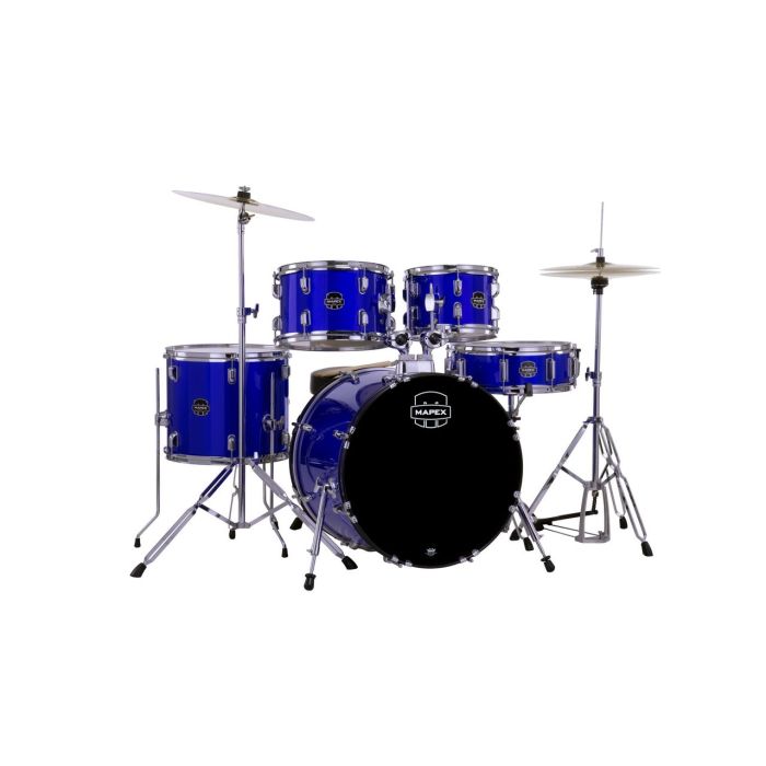 Mapex Comet Series Indigo Blue Kit 20 Inc Hardware, Drum Throne and Cymbals front