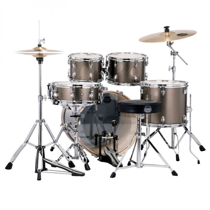 Mapex Venus Series Copper Metallic Kit 20" Inc Hardware, Drum Throne and Cymbals back
