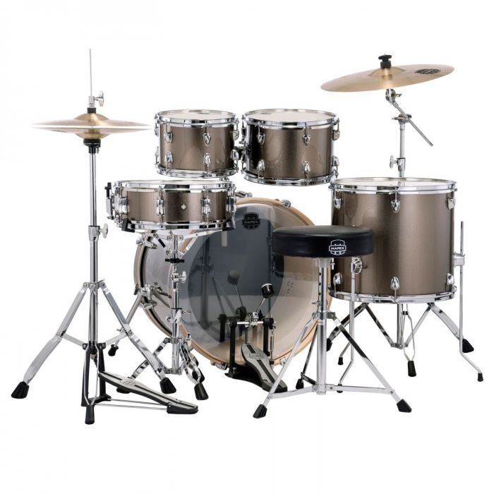 Mapex Venus Series Copper Metallic Kit 22" Inc Hardware, Drum Throne and Cymbals back