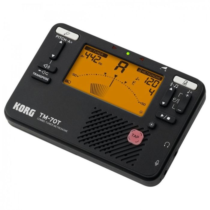 Korg TM-70C-BK Digital Tuner and Metronome - Black side