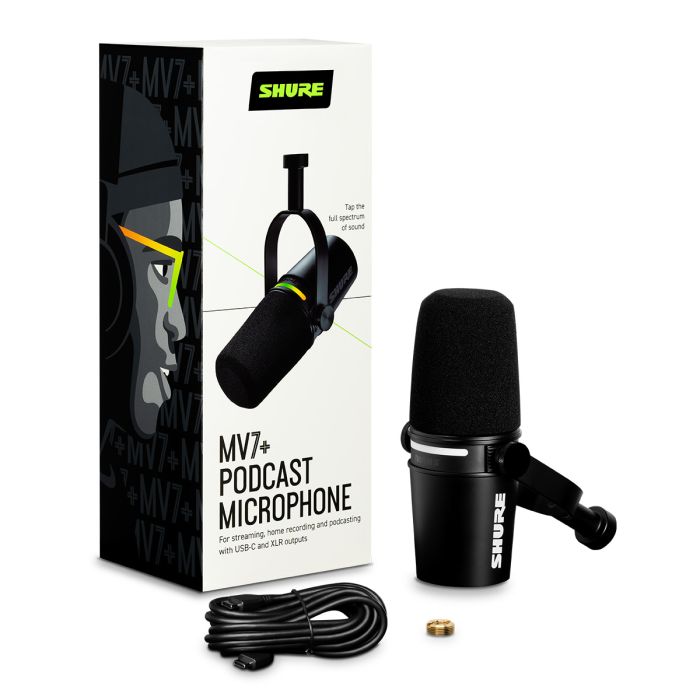 Shure MV7+ Dynamic Podcasting Microphone
