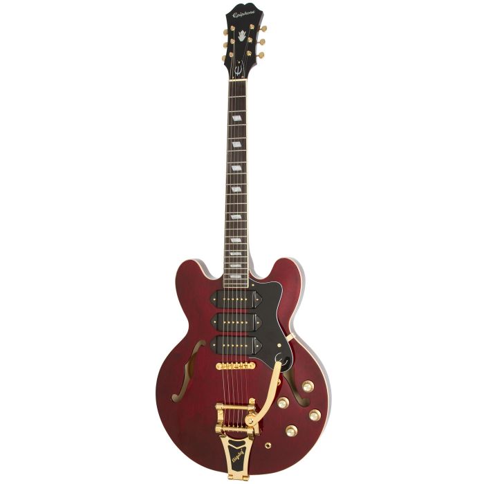Epiphone Riviera Custom P93 in Wine Red with Bigsby